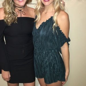 Deep green romper